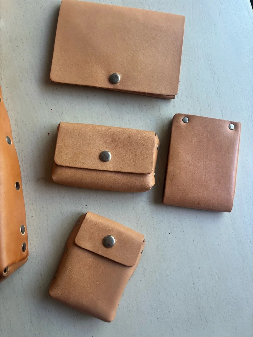 Mr. Lentz Leather messenger bag / travel set